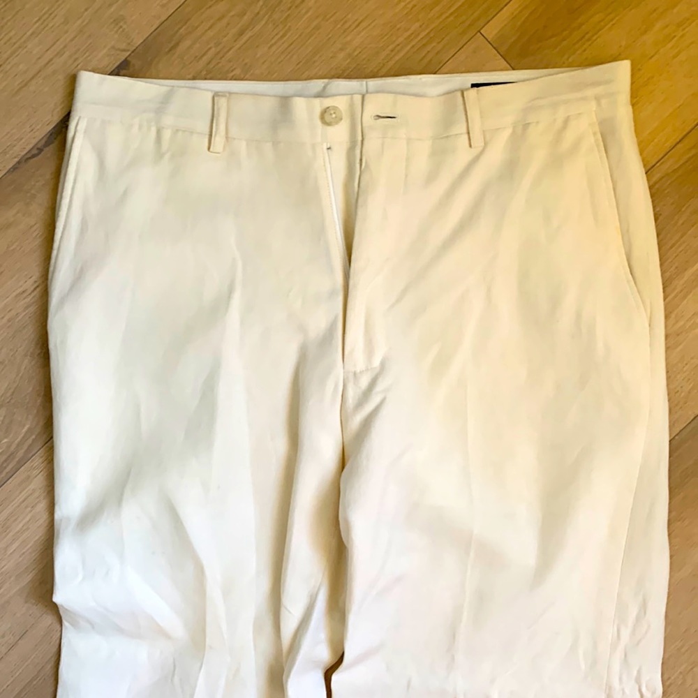 Claiborne Linen White Pants